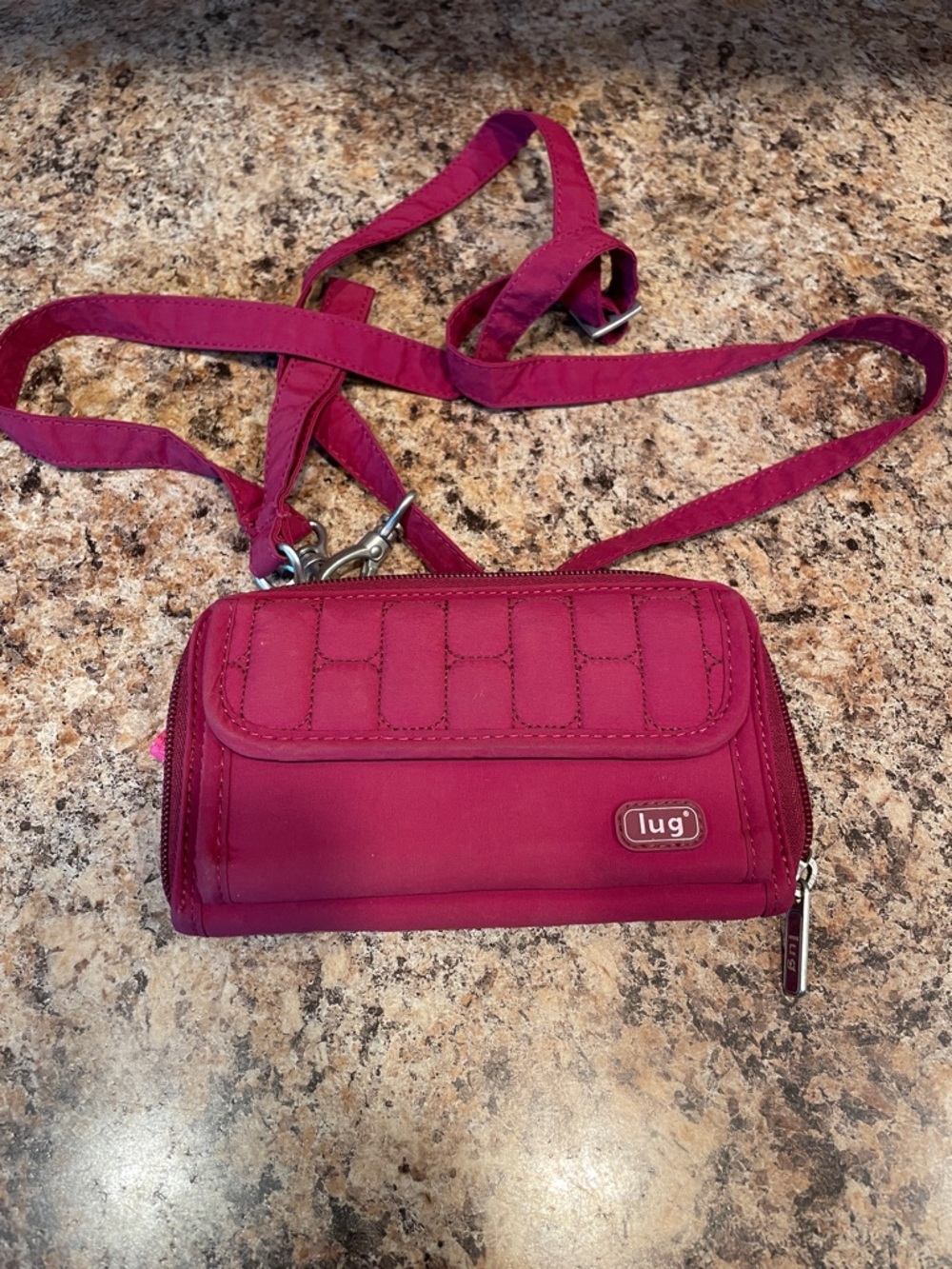 lug Magenta Crossbody Wallet Bag